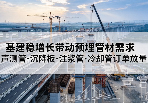 都匀基建稳增长带动预埋监测管材需求，声测管、沉降板、注浆管订单持续放量